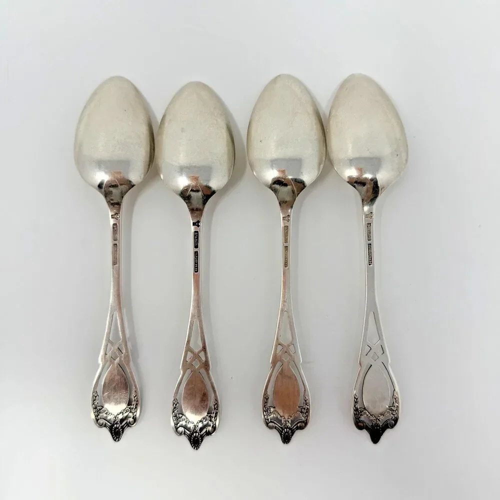 Rogers Lunt & Bowlen Monticello Sterling Silver Teaspoons Set of 4 77g